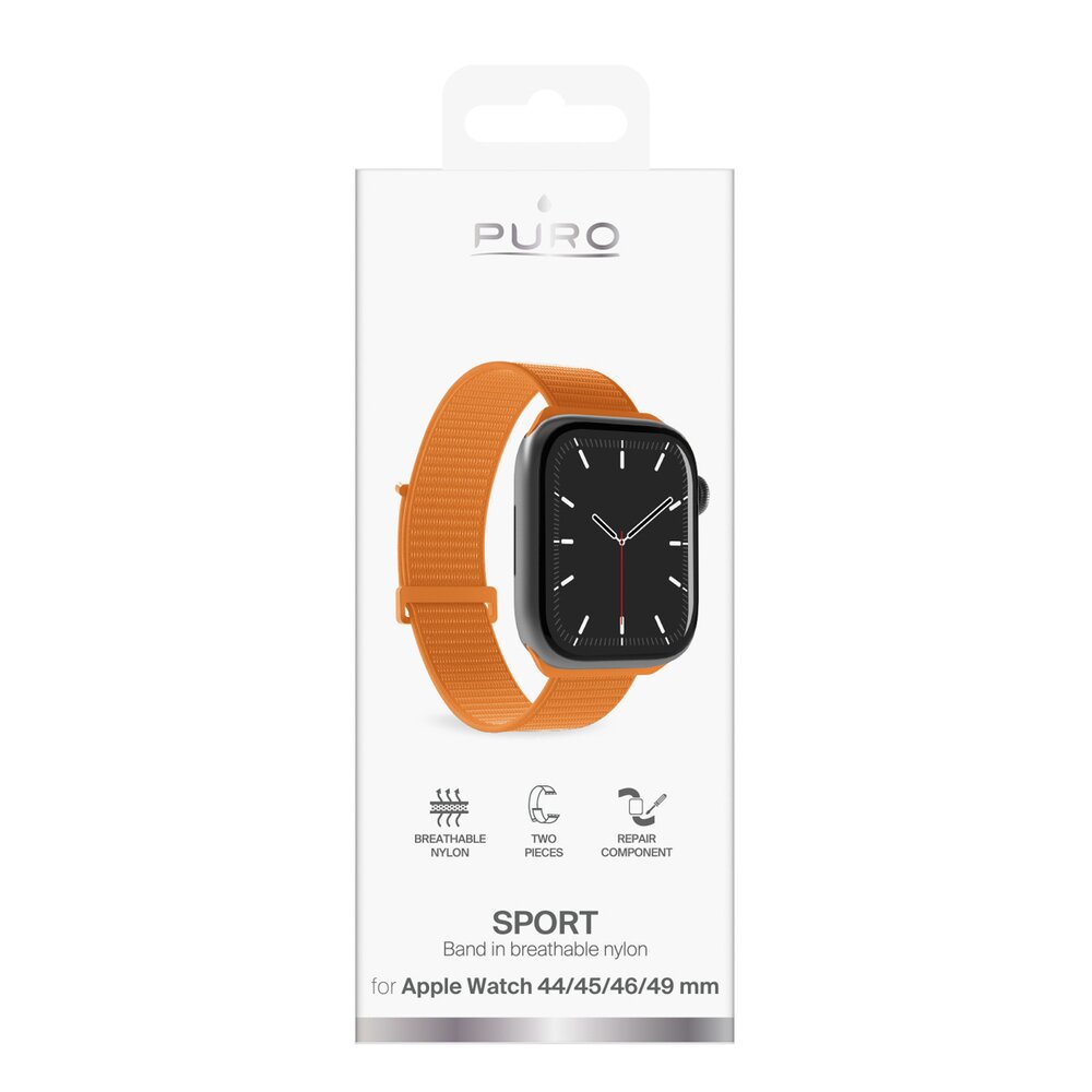 Apple Watch 44/45/46/49 mm Puro Sport apyrankė – oranžinė 1 Apple Watch 44/45/46/49 mm Puro Sport apyrankė – oranžinė 1