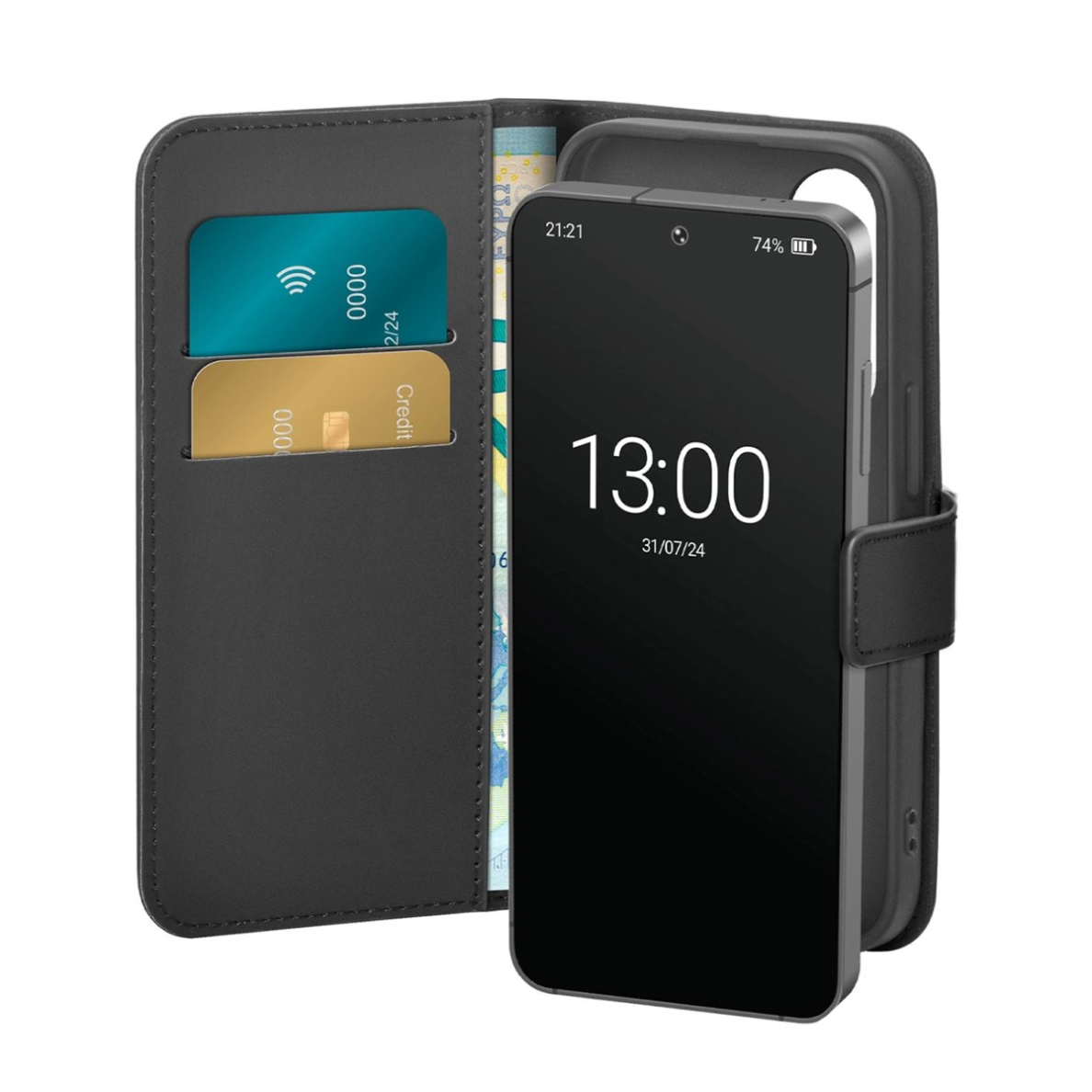 Puro Booklet dėklas su atverčiamu dangteliu ir pinigine Samsung Galaxy S25+ - juodas Puro Booklet dėklas su atverčiamu dangteliu ir pinigine Samsung Galaxy S25+ - juodas