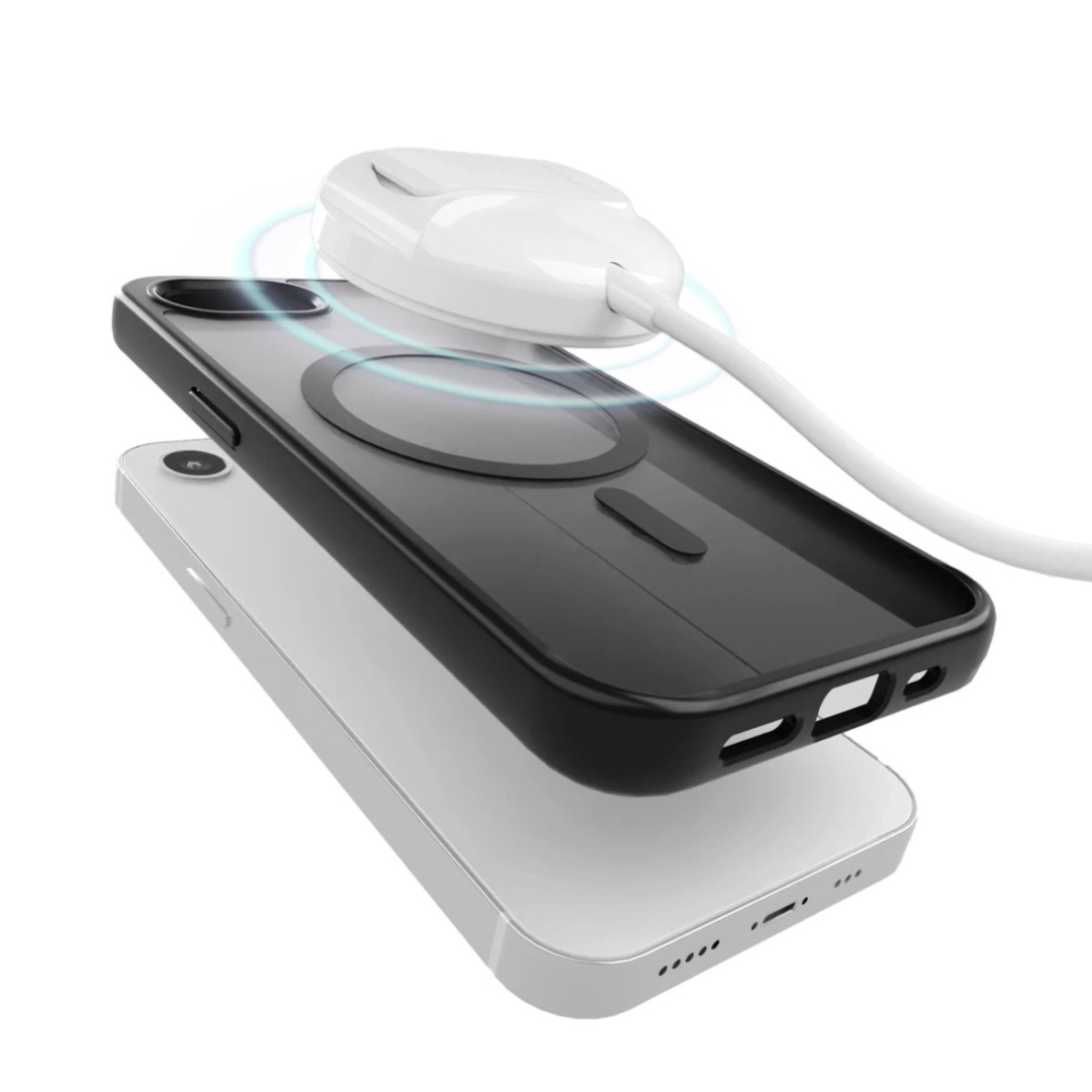 Puro Cover in TPU "GRADIENT" with Magsafe and gradient effect skirtas iPhone 16E, Juodas 2 Puro Cover in TPU "GRADIENT" with Magsafe and gradient effect skirtas iPhone 16E, Juodas 2