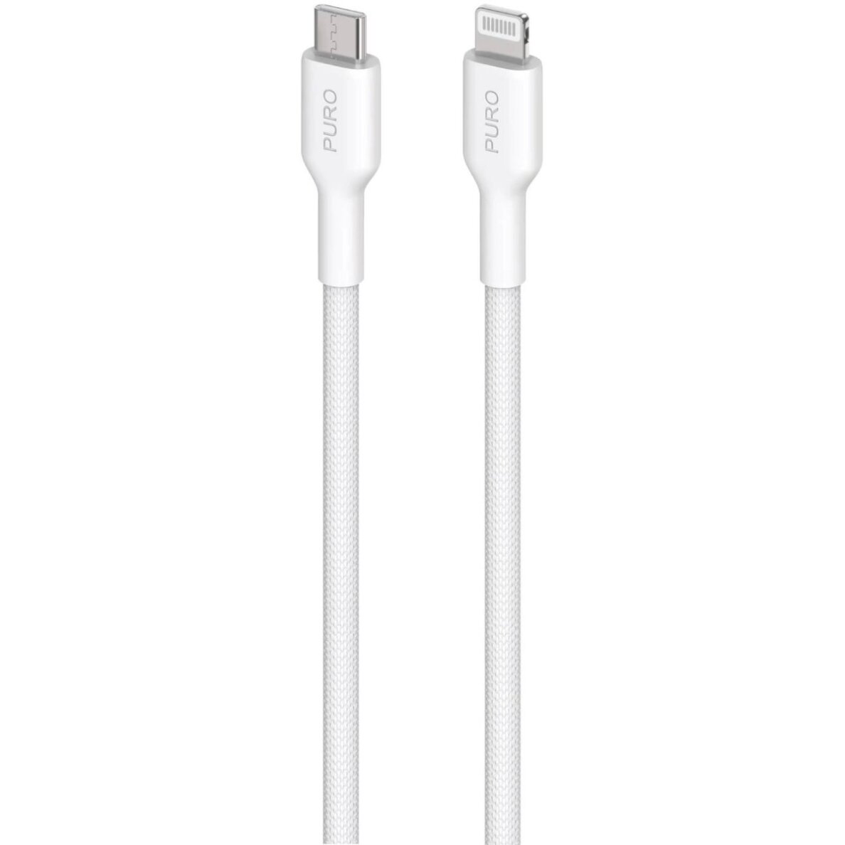 Laidas Puro Fabrik USB-C – Lightning su MFI sertifikatu 1.2m – baltas