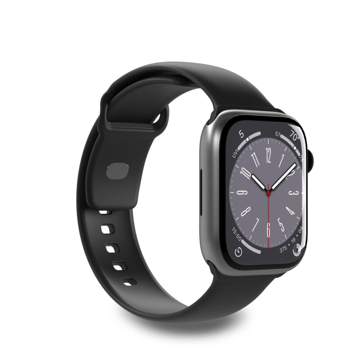 Dirželiai Puro Icon Silicone Apple Watch 42 / 44 / 45 / 49 mm – juodi (2 vnt.)
