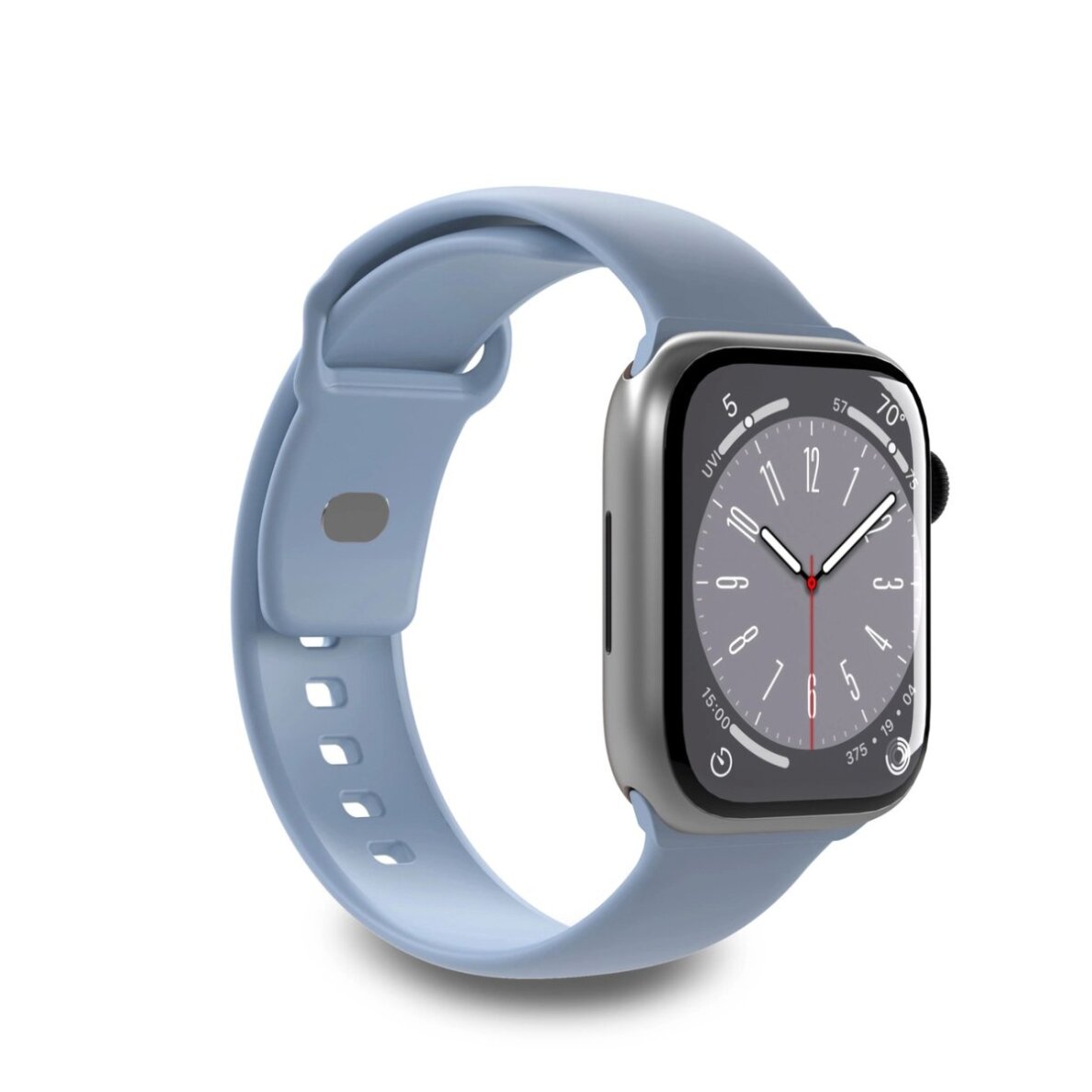 Dirželiai Puro Icon Silicone Apple Watch 42 / 44 / 45 / 49 mm – šviesiai mėlyni (2 vnt.)