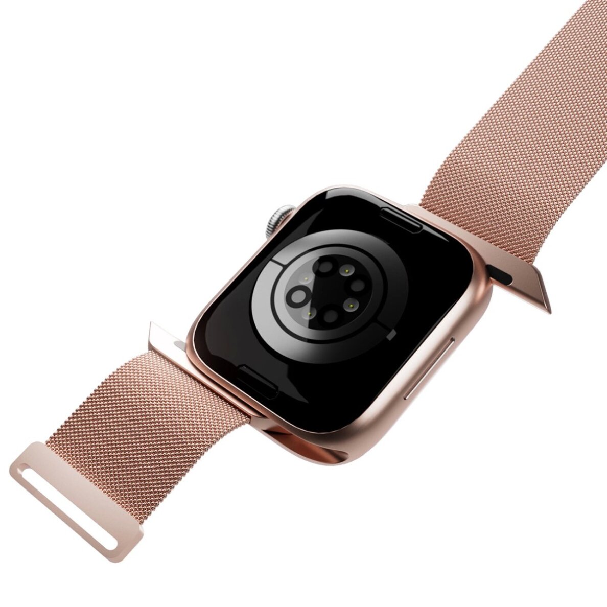 Dirželis Puro Milanese Nerūdijančio plieno Apple Watch 38 / 40 / 41 mm – rožinis 5 Dirželis Puro Milanese Nerūdijančio plieno Apple Watch 38 / 40 / 41 mm – rožinis 5