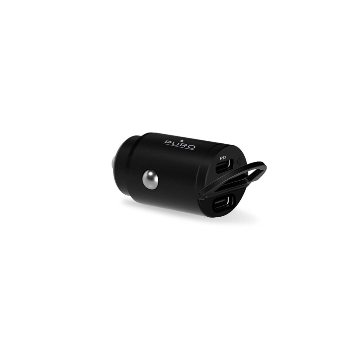 Automobilinis įkroviklis Puro Mini 30W Power Delivery 2x USB-C – juodas 1 Automobilinis įkroviklis Puro Mini 30W Power Delivery 2x USB-C – juodas 1