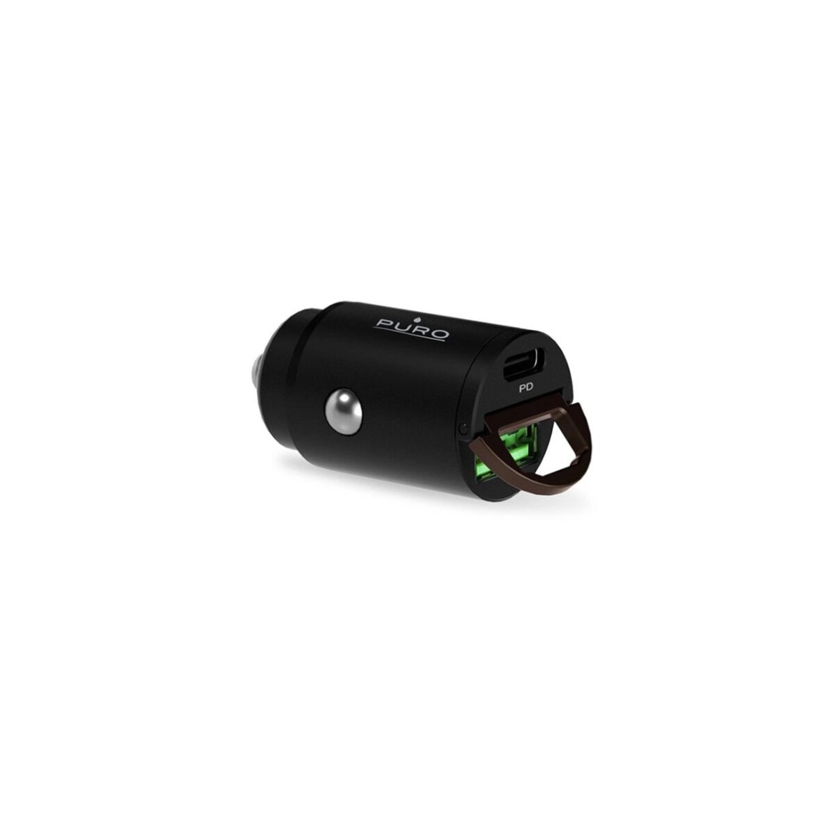 Automobilinis įkroviklis Puro Mini 30W Power Delivery USB-C / USB-A – juodas 3 Automobilinis įkroviklis Puro Mini 30W Power Delivery USB-C / USB-A – juodas 3