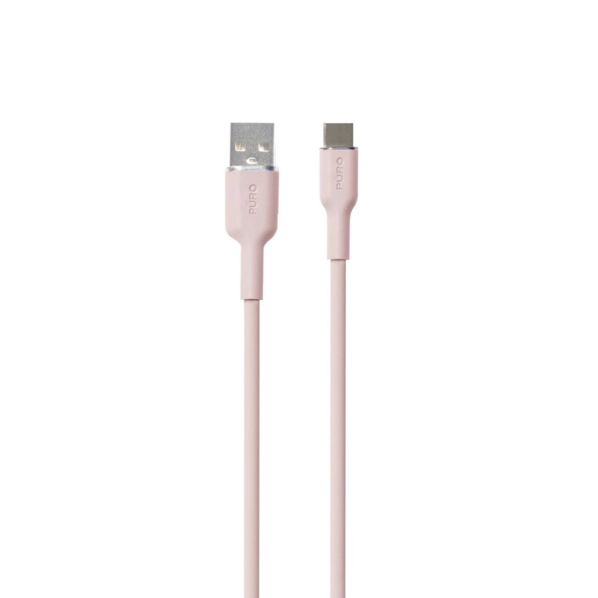Laidas Puro Soft USB-A – USB-C 1.5m – rožinis Laidas Puro Soft USB-A – USB-C 1.5m – rožinis