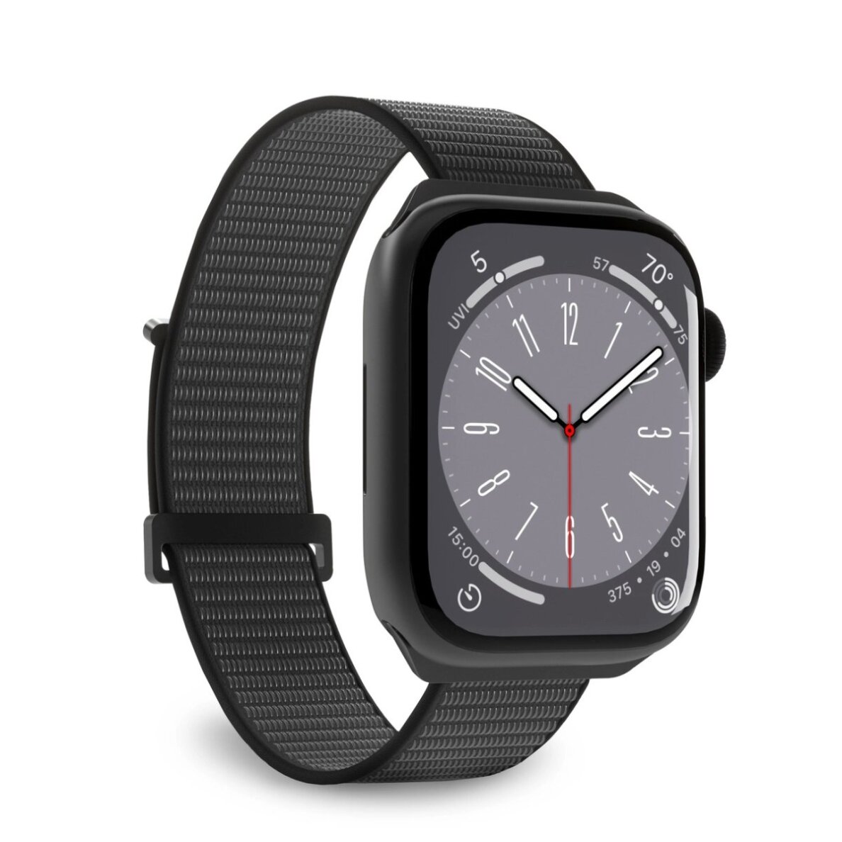 Dirželis Puro Sport Nailon Apple Watch 38 / 40 / 41 mm – juodas