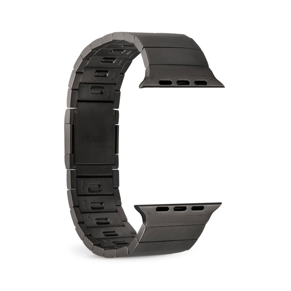 Apple Watch 42/44/45/49mm Puro TITAN nerūdijančio plieno dirželis - juodas Apple Watch 42/44/45/49mm Puro TITAN nerūdijančio plieno dirželis - juodas