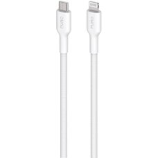 Laidas Puro Fabrik USB-C – Lightning su MFI sertifikatu 1.2m – baltas