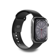 Dirželiai Puro Icon Silicone Apple Watch 38 / 40 / 41 mm – juodi (2 vnt.)