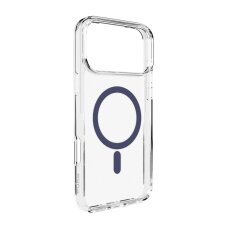 iPhone 17 Pro Puro Lite Mag TPU+PC dėklas su MagSafe – permatomas su mėlynu rėmeliu