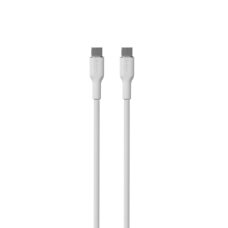 Laidas Puro Soft USB-C – USB-C 60W 1.5m silikoninis – baltas