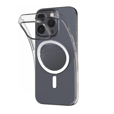 iPhone 16 Pro Max – Puro 03 Mag MagSafe silikoninis dėklas - Skaidrus