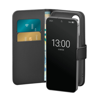 Puro Booklet dėklas su atverčiamu dangteliu ir pinigine Samsung Galaxy S25+ - juodas Puro Booklet dėklas su atverčiamu dangteliu ir pinigine Samsung Galaxy S25+ - juodas