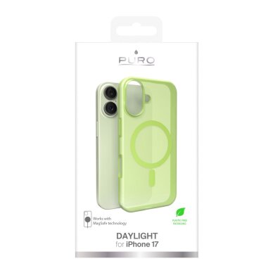 iPhone 17 dėklas Puro Daylight MagSafe Compatible Silicone – permatomas žalias 1 iPhone 17 dėklas Puro Daylight MagSafe Compatible Silicone – permatomas žalias 1