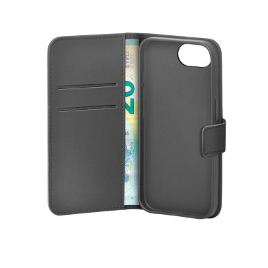 Puro Eco-Odinis Dėklas skirtas iPhone 16E W/horiz.Atverčiamas+2 Card Slot+Banknote Pocket+Cover Juodas 1