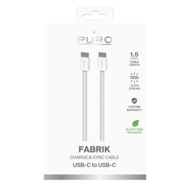 Laidas Puro Fabrik USB-C – USB-C 1.5m 60W 480Mbps – mėlynas 1