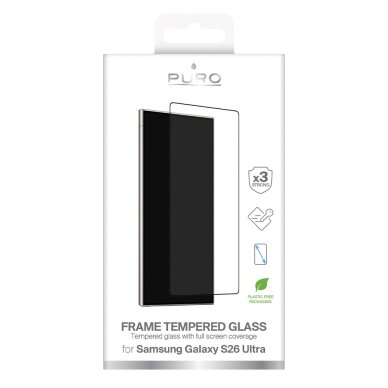 Samsung Galaxy S26 Ultra Puro Frame grūdintas stiklas su juodu rėmeliu 1 Samsung Galaxy S26 Ultra Puro Frame grūdintas stiklas su juodu rėmeliu 1