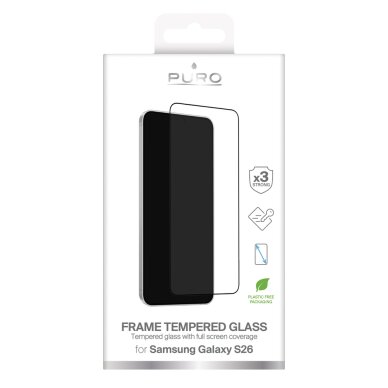 Samsung Galaxy S26 Puro Frame grūdintas stiklas su juodu rėmeliu 1 Samsung Galaxy S26 Puro Frame grūdintas stiklas su juodu rėmeliu 1