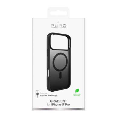 iPhone 17 Pro Puro Gradient TPU dėklas, suderinamas su MagSafe – juodas 1