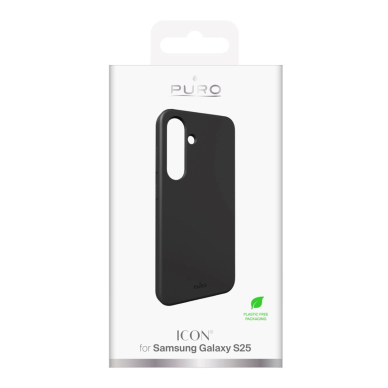 Puro Icon silikoninis dėklas Samsung Galaxy S25 - juodas 2