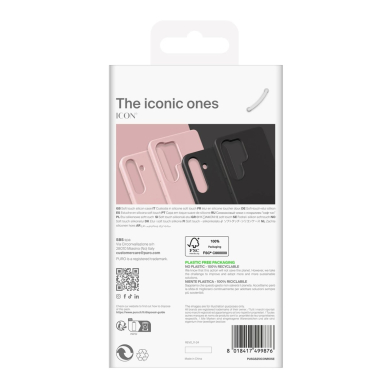 Puro Icon silikoninis dėklas Samsung Galaxy S25 - rožinis 3