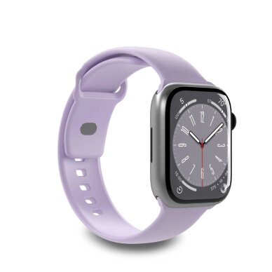 Dirželiai Puro Icon Silicone Apple Watch 42 / 44 / 45 / 49 mm – levandų spalvos (2 vnt.)