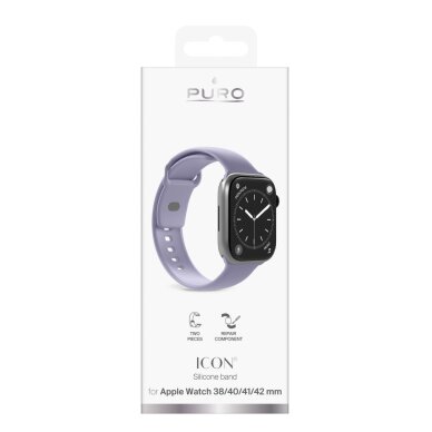Apple Watch 38/40/41/42 mm Puro Icon apyrankė – violetinė 1 Apple Watch 38/40/41/42 mm Puro Icon apyrankė – violetinė 1