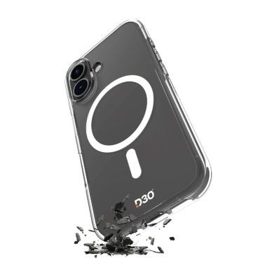 iPhone 16 – Puro Impact Clear D3O MagSafe silikoninis dėklas - Skaidrus