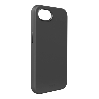 Puro Liquid Silicon Cover "ICON MAG PRO" with Magsafe, metal buttons and camera ring skirtas iPhone 16E, Juodas