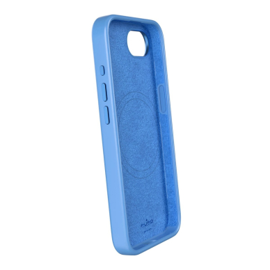 Puro Liquid Silicon Cover "ICON MAG PRO" with Magsafe, metal buttons and camera ring skirtas iPhone 16E, Mėlynas 1
