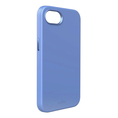 Puro Liquid Silicon Cover "ICON MAG PRO" with Magsafe, metal buttons and camera ring skirtas iPhone 16E, Mėlynas