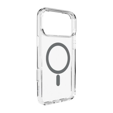 iPhone 17 Pro Max Puro Lite Mag TPU+PC dėklas su MagSafe – permatomas su pilku rėmeliu iPhone 17 Pro Max Puro Lite Mag TPU+PC dėklas su MagSafe – permatomas su pilku rėmeliu