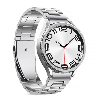Samsung Galaxy Watch 4 / 4 Classic / 5 / 5 Pro / 6 / 6 Classic – Puro METAL Stainless Steel dirželis - Sidabrinis 1