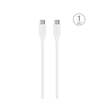 Laidas Puro Plain USB-C – USB-C Power Delivery 2m – baltas Laidas Puro Plain USB-C – USB-C Power Delivery 2m – baltas