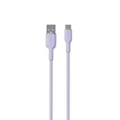 Laidas Puro Soft USB-A – USB-C 1.5m – violetinis