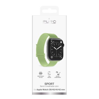 Apple Watch 38/40/41/42 mm Puro Sport apyrankė – žalia 1 Apple Watch 38/40/41/42 mm Puro Sport apyrankė – žalia 1