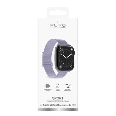 Apple Watch 38/40/41/42 mm Puro Sport apyrankė – violetinė 1 Apple Watch 38/40/41/42 mm Puro Sport apyrankė – violetinė 1
