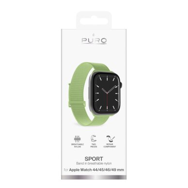 Apple Watch 44/45/46/49 mm Puro Sport apyrankė – žalia 1