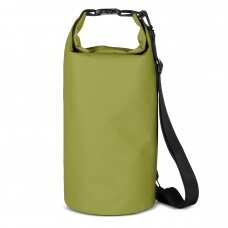 Vandeniui atsparus krepšys PVC waterproof backpack bag 10l - tamsiai žalias