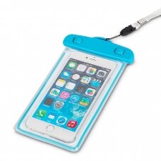 Vandeniui atsparus dėklas PVC waterproof phone case with lanyard - Mėlynas