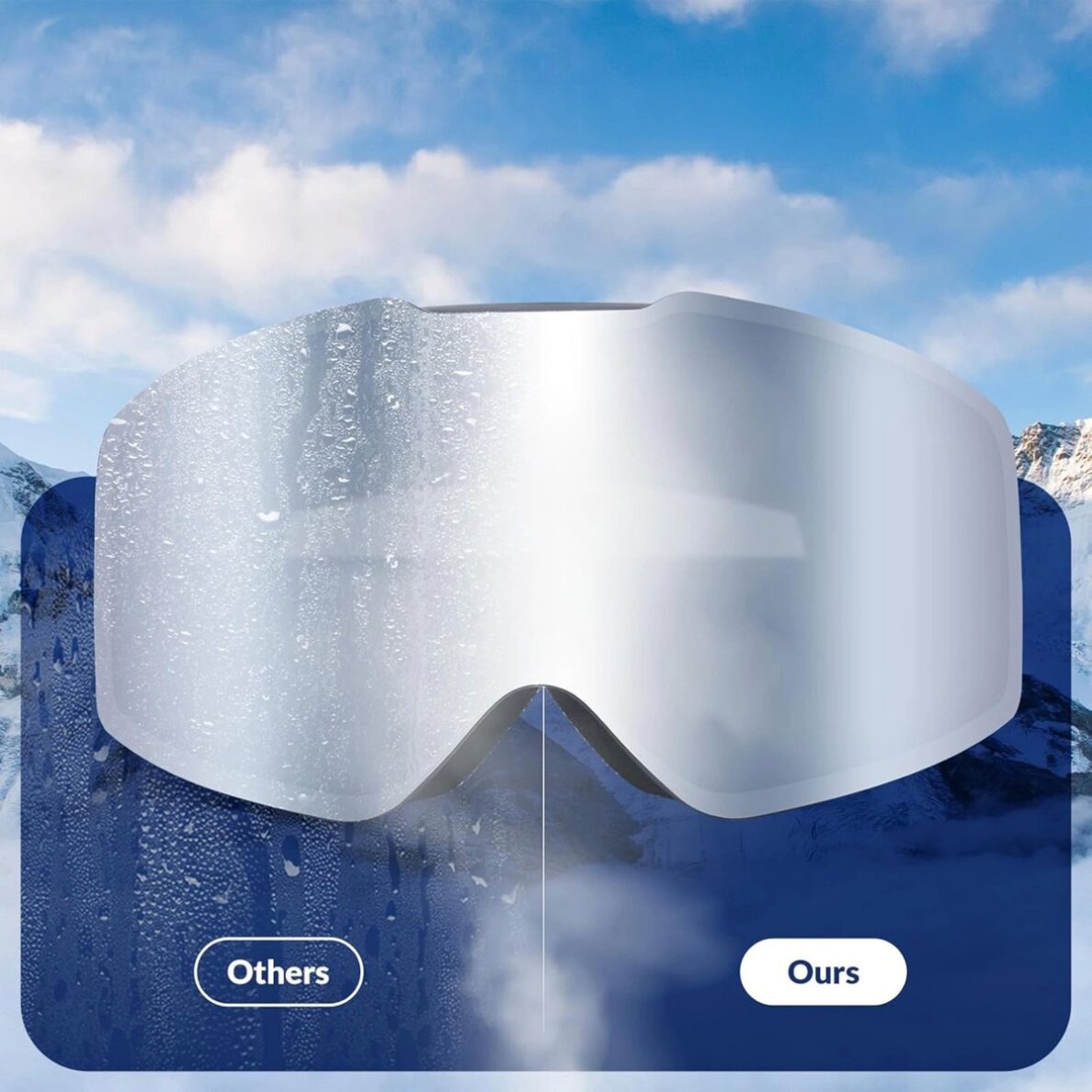 Slidinėjimo akiniai Qunature Black Frameless – juodi 4