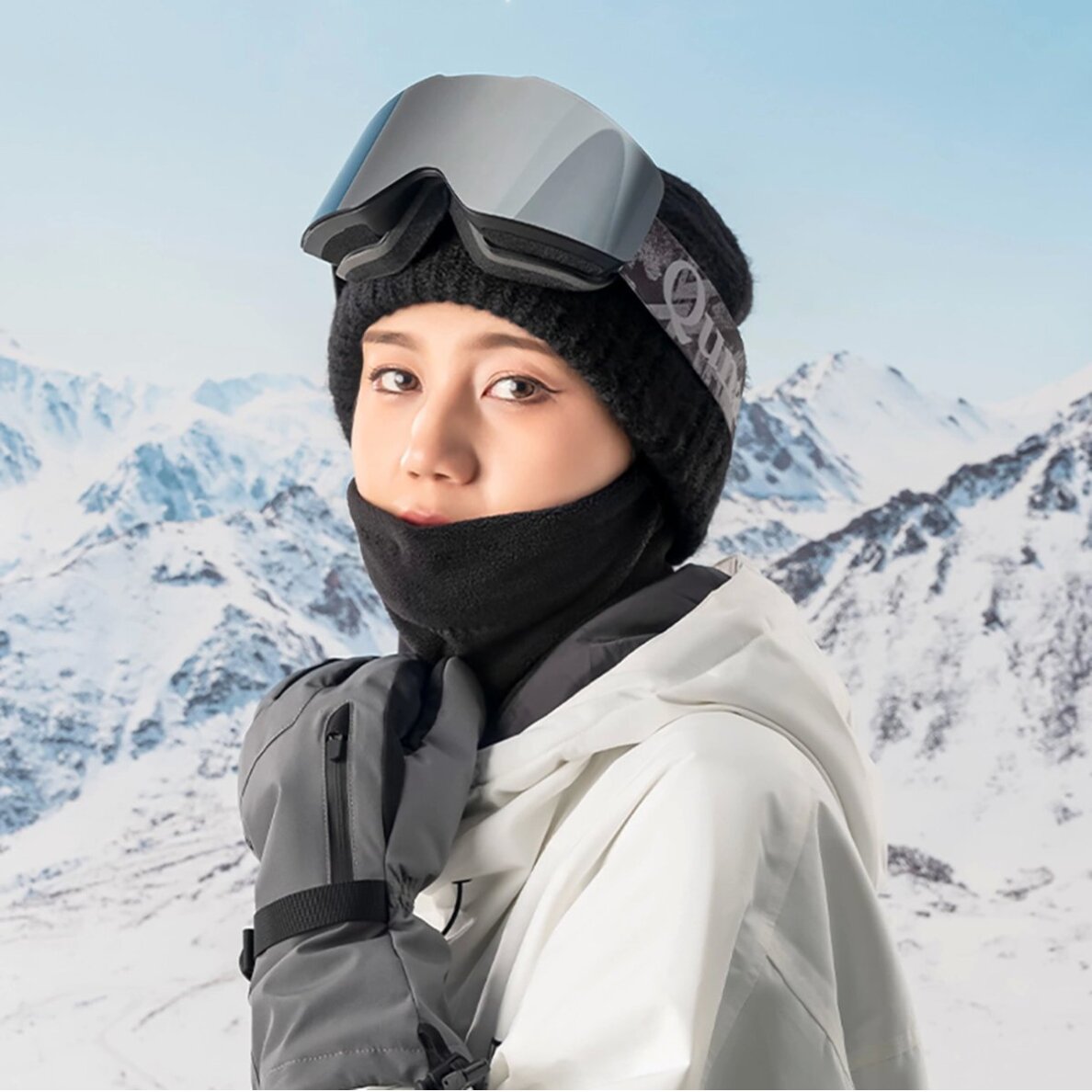 Kaklo mova Qunature Oli Ski Neck Warmer dydis L – juoda 5