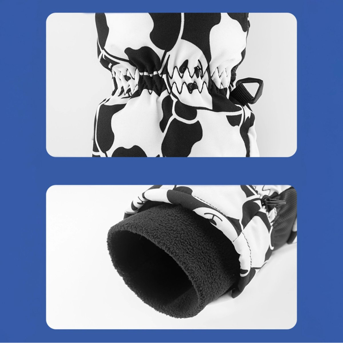 Qunature Panda Slidinėjimo pirštinės vaikams Dydis S – juoda/balta 11 Qunature Panda Slidinėjimo pirštinės vaikams Dydis S – juoda/balta 11