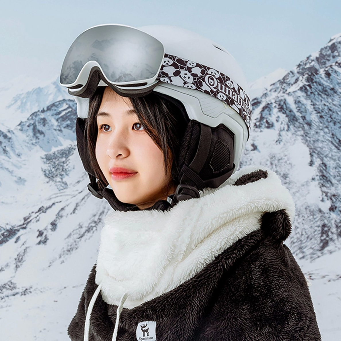 Qunature Panda Balaclava slidinėjimui vaikams / suaugusiems Dydis M – juoda/balta 5 Qunature Panda Balaclava slidinėjimui vaikams / suaugusiems Dydis M – juoda/balta 5