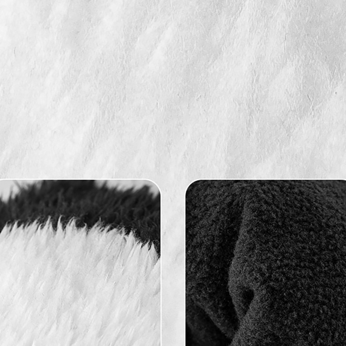 Qunature Panda Slidinėjimo pirštinės vaikams / suaugusiems Dydis S – juoda/balta 6