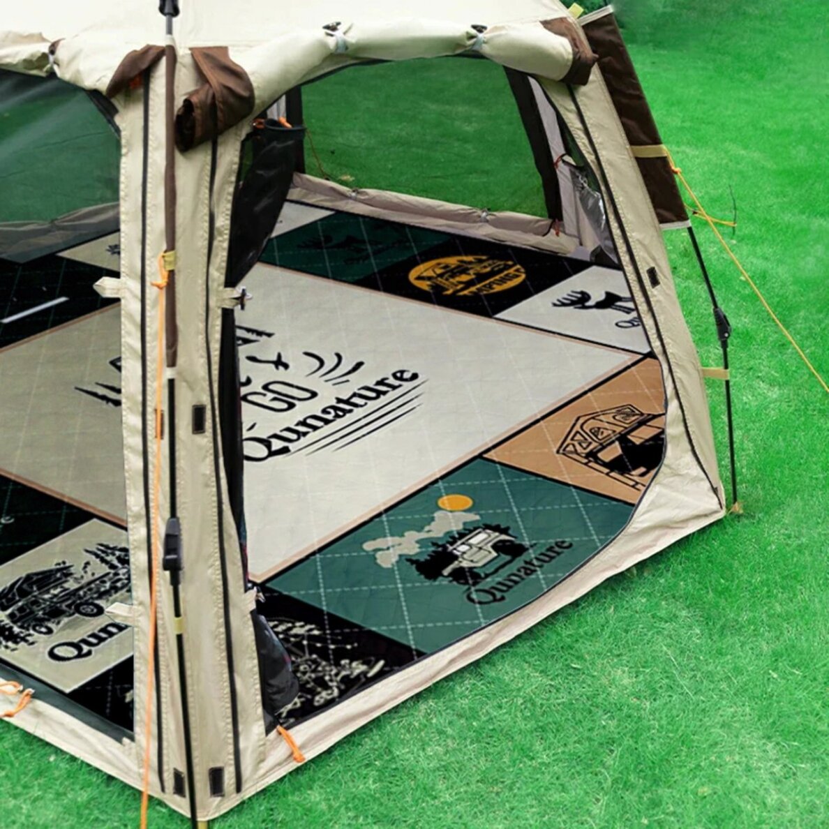 Kilimėlis Qunature turistinis, neperšlampamas 2 x 2 m – įvairiaspalvis 1