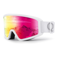 Qunature White Ski Goggles slidinėjimo akiniai, skirti suaugusiems – baltas