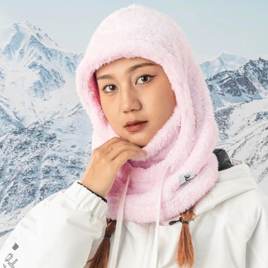 Qunature Arctic Velvet Balaclava slidinėjimo kaukė Dydis L – rožinis 3