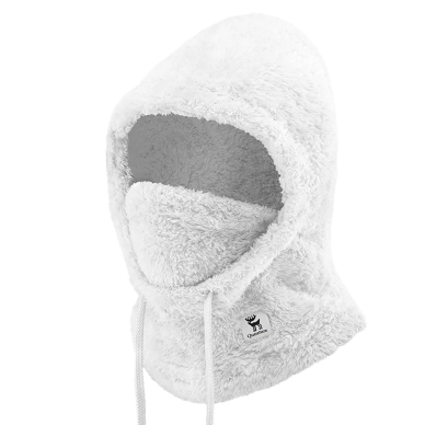 Qunature Arctic Velvet Balaclava slidinėjimo kaukė Dydis L – baltas 1